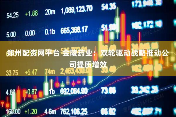 郑州配资网平台 金陵药业：双轮驱动战略推动公司提质增效